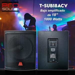 Subwoofer Activo PRO SOUND T-SUB18ACV 18" 1000W